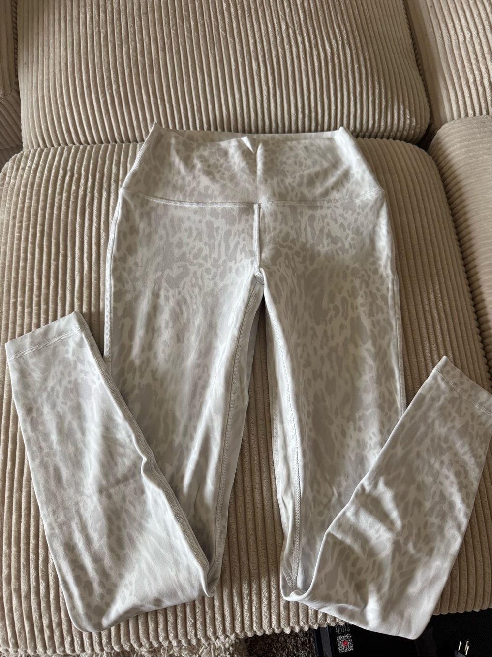 White Cheetah Print LuluLemon Leggings